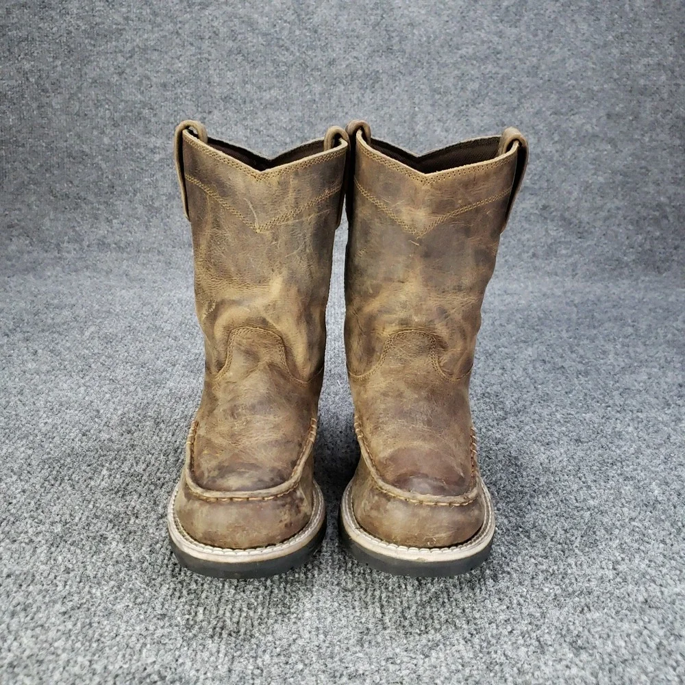 Smoky Mountain Boots Youth Big Kid Size 2R Brown Distressed Brown Leather‎ 3918C